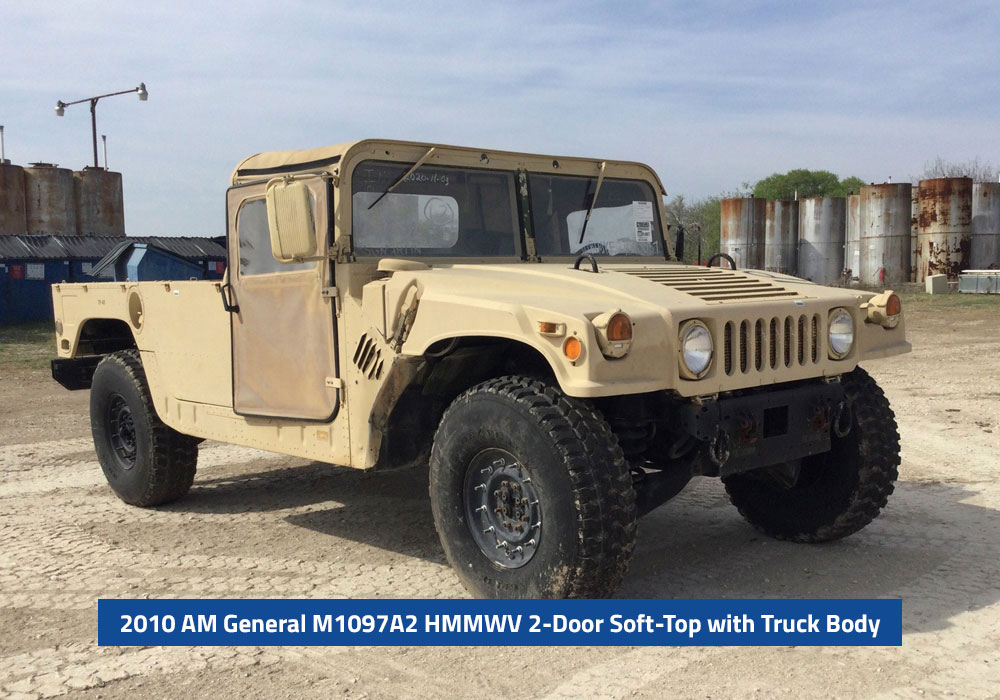 2010 AM General M1097A2 HMMWV 2-Door Soft-Top with Truck Body